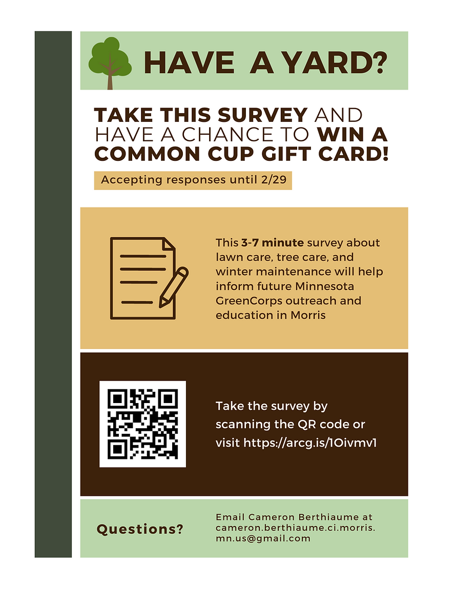 Tree Canopy, Storm Water, and Lawn Maintenance Survey for Morris Residents!
